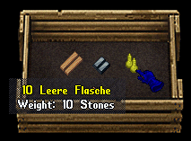 10 leere Flaschen